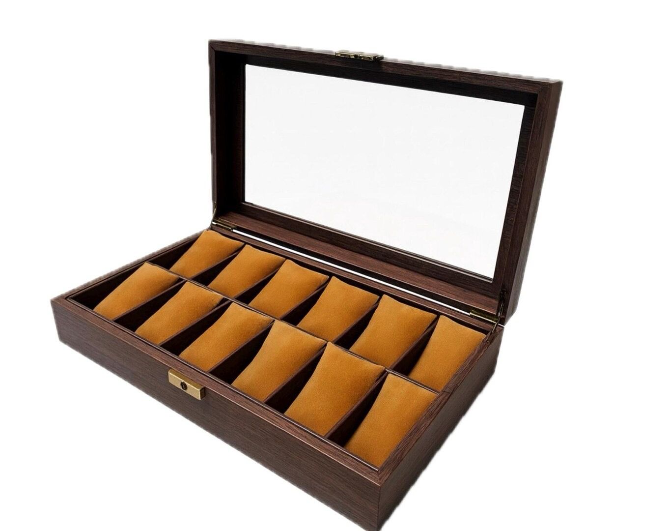 WOOD BOX BROWN 12 PIECES