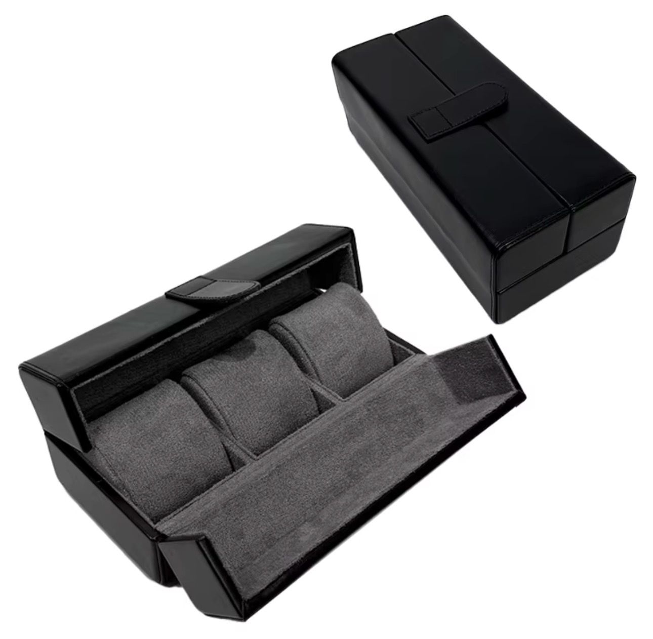 LEATHER BOX BLACK 3 PIECES