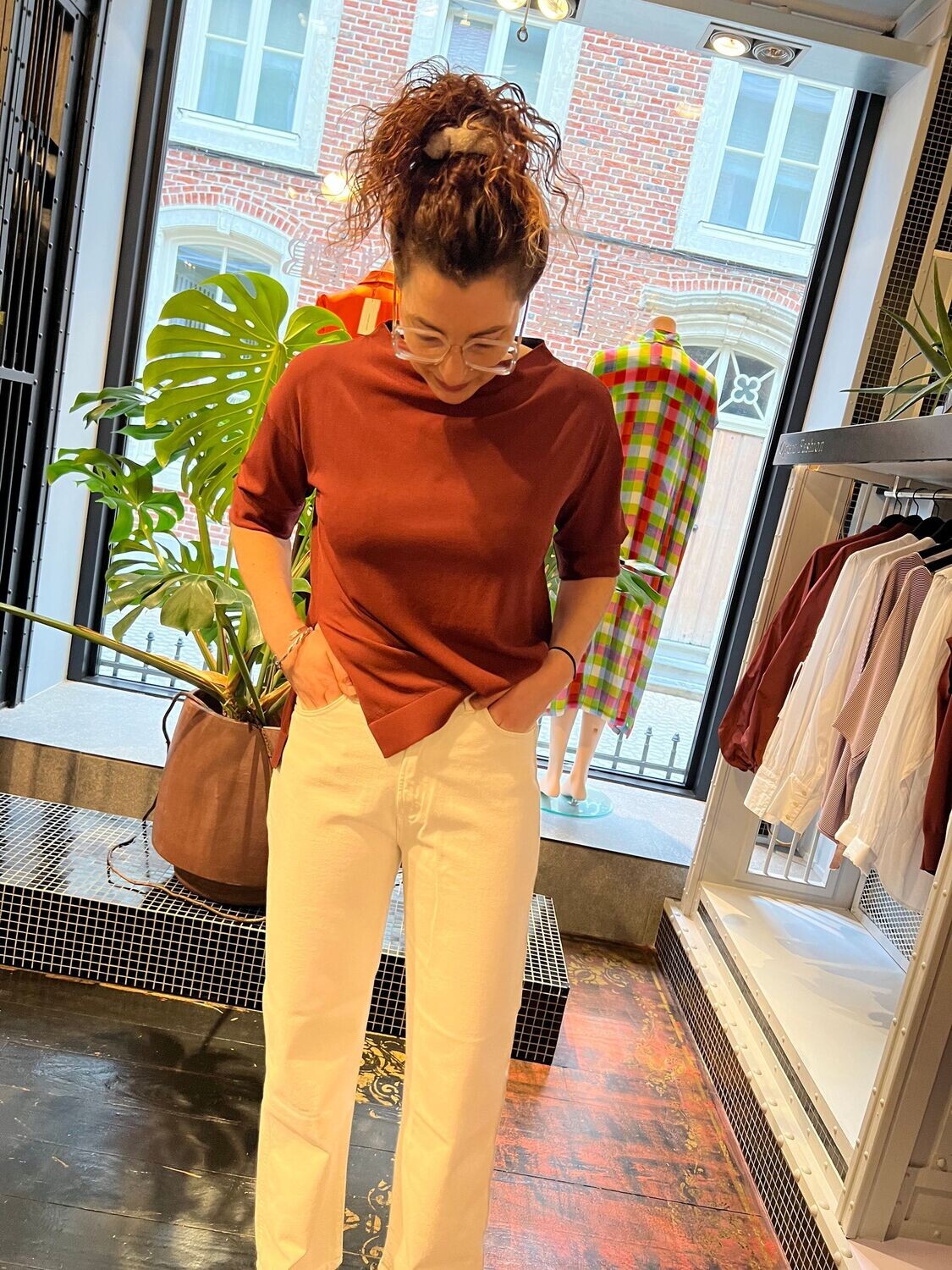 Liviana Conti - Witte jeans met rechte pijpen