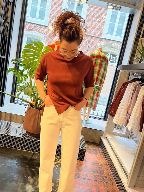 Liviana Conti - Witte jeans met rechte pijpen Liviana Conti - Witte jeans met rechte pijpen