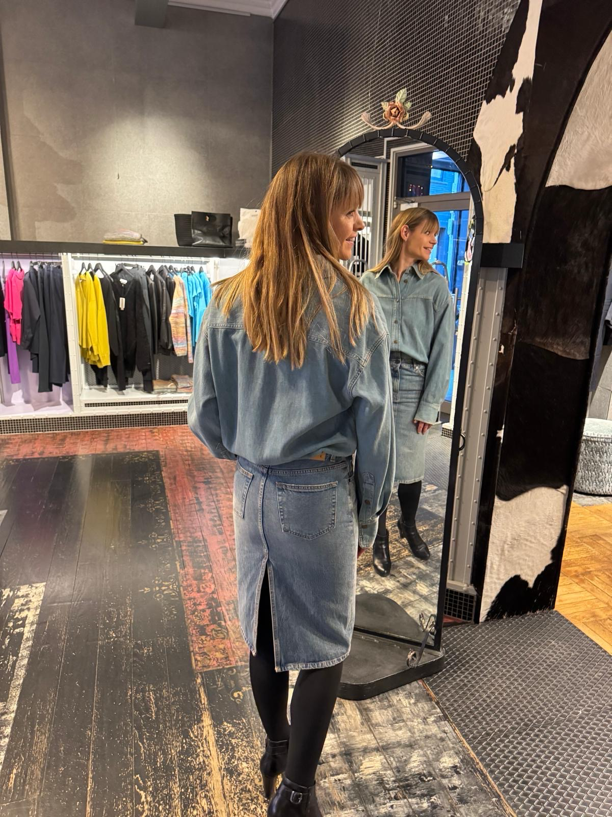 HAIKURE Denim Midi Jurk Joelle