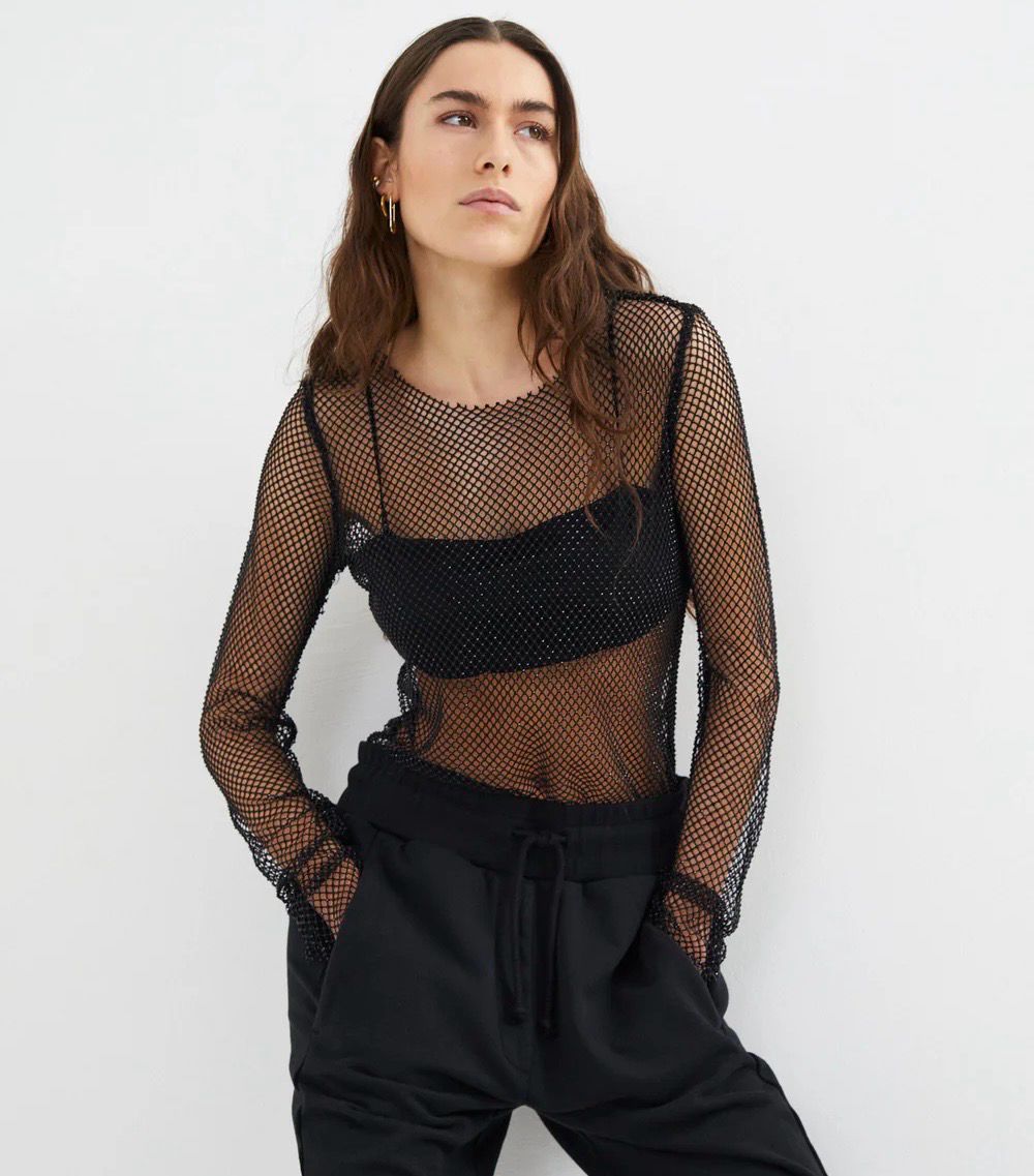 RABENS SALONER net blouse