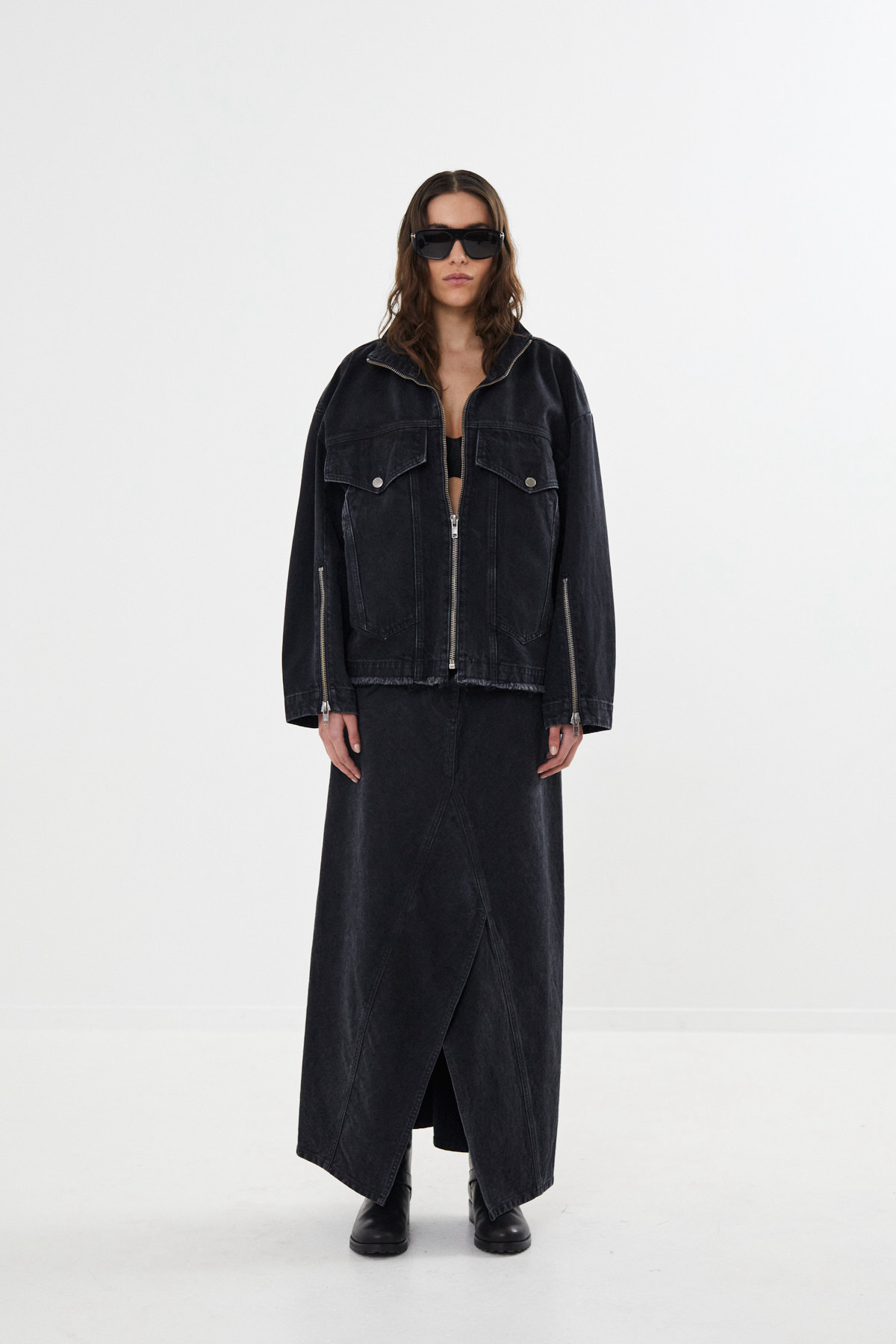 RABENS SALONER denim black jacket Loretta