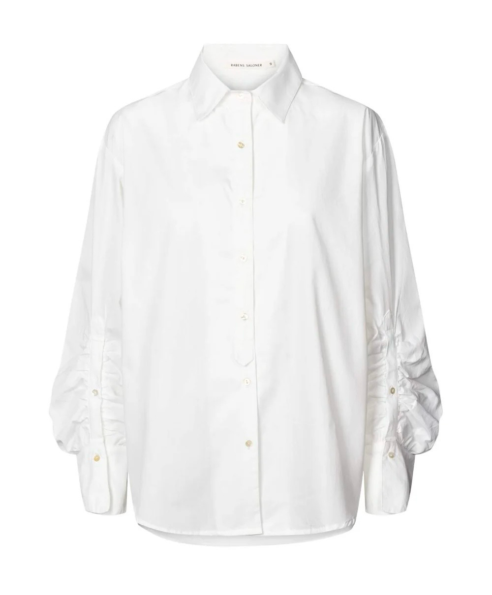RABENS SALONER Lourdes poplin cuff detail shirt