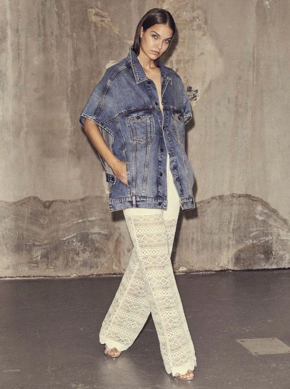 Co’Couture Denim poncho - Darin