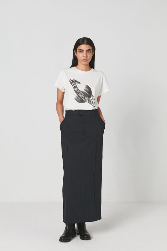 RABENS SALONER pinnstripe rok - Navy RABENS SALONER pinnstripe rok - Navy