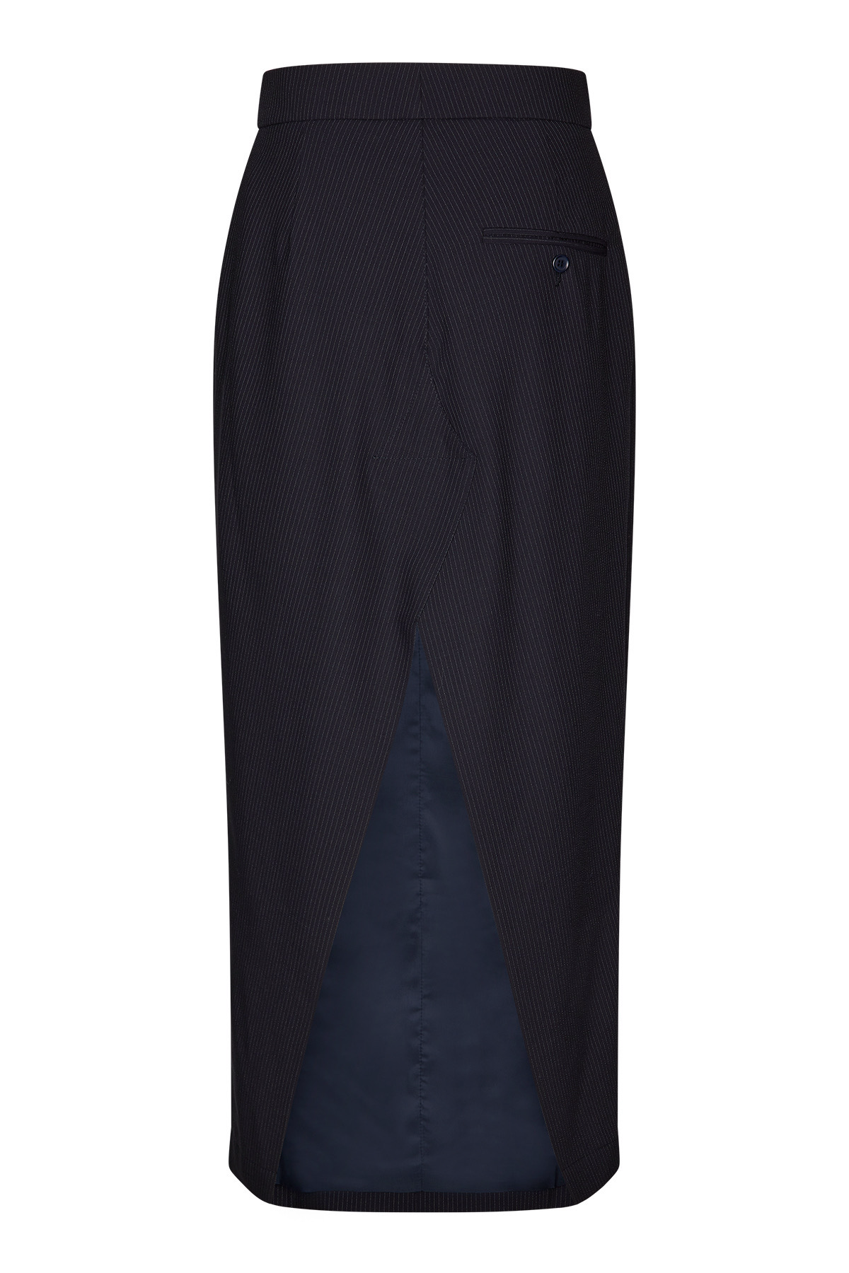 RABENS SALONER pinnstripe rok - Navy