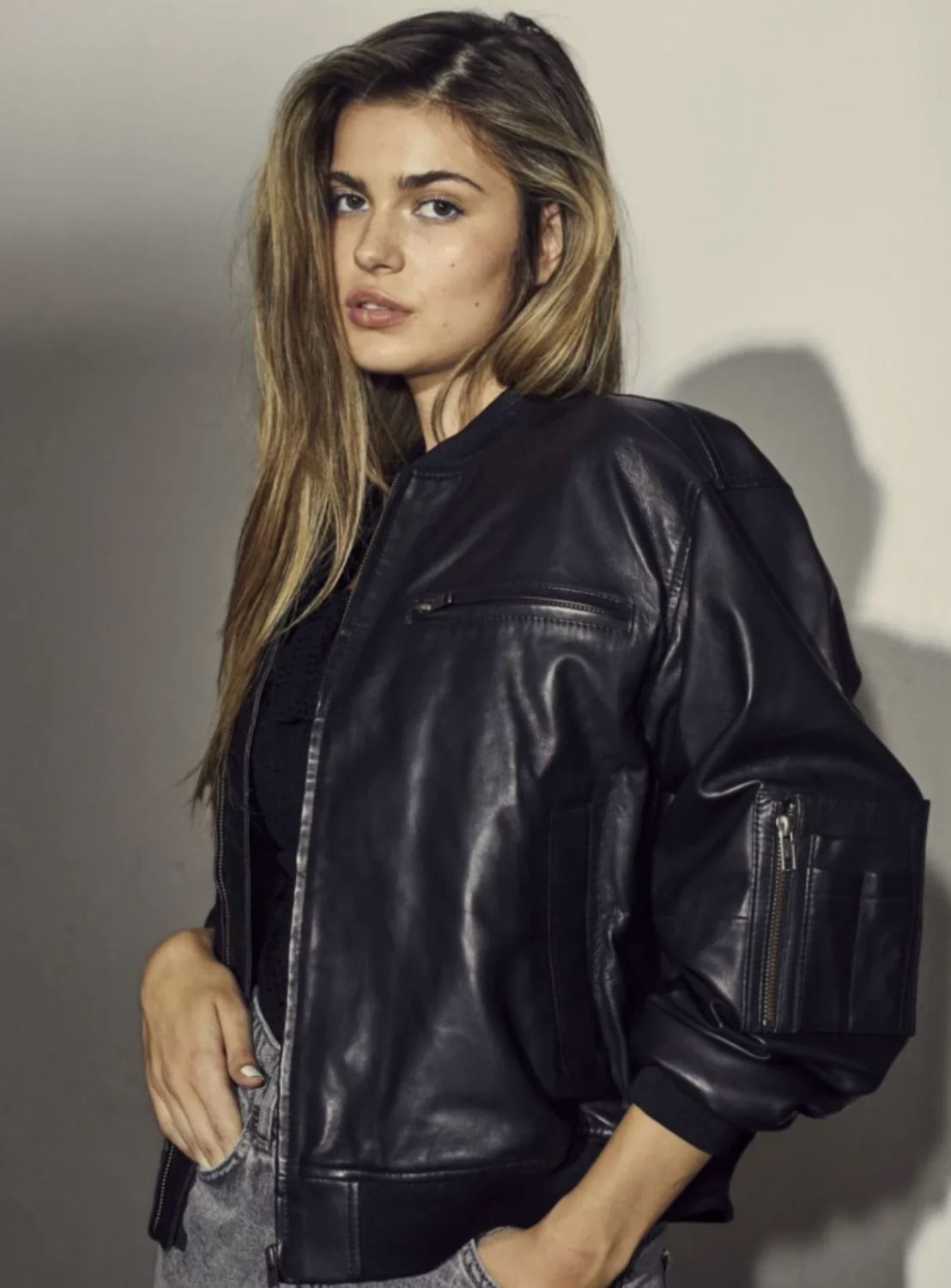 Co’Couture Pilot Bomber Jacket leather