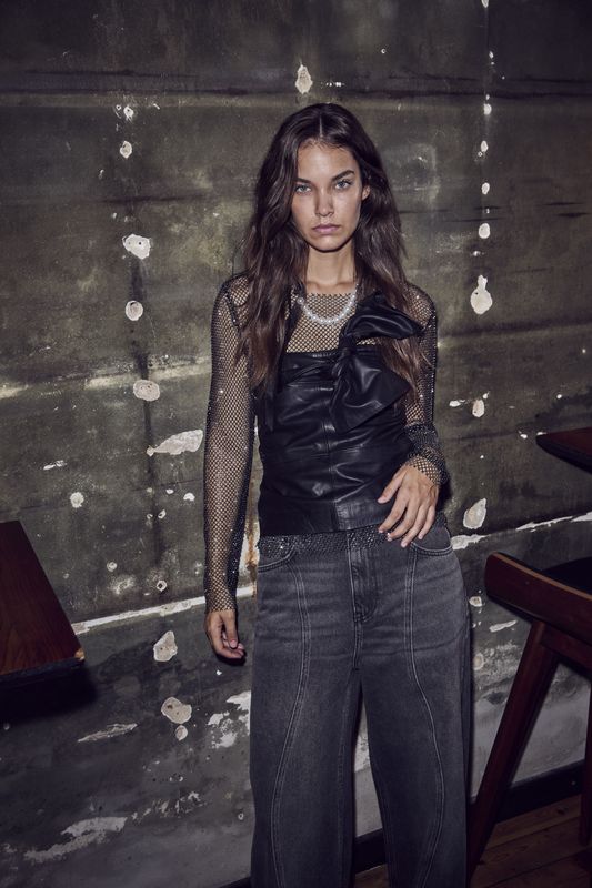 Co’Couture leather top Phoebe