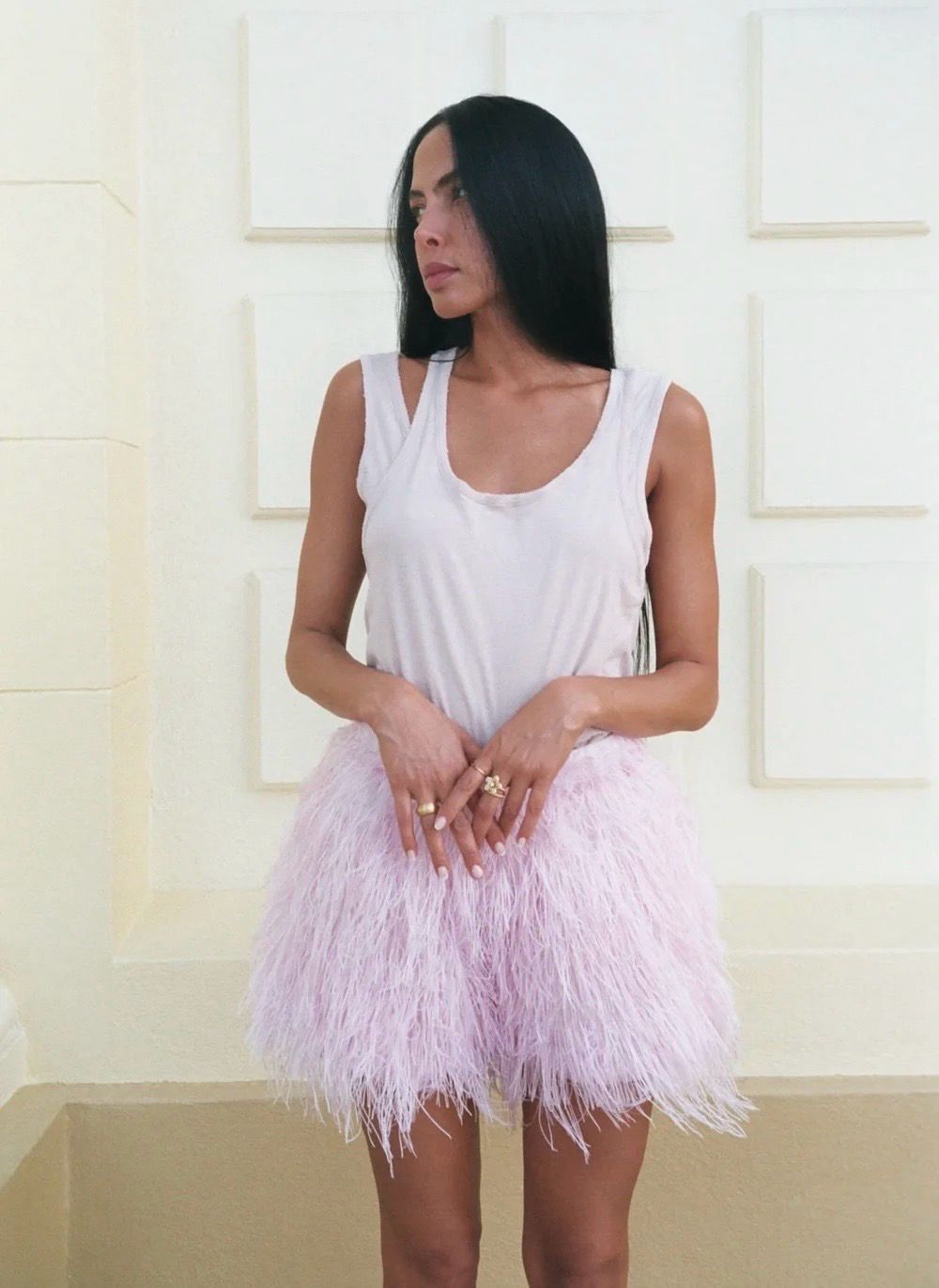 RABENS SALONER Roxana plume short