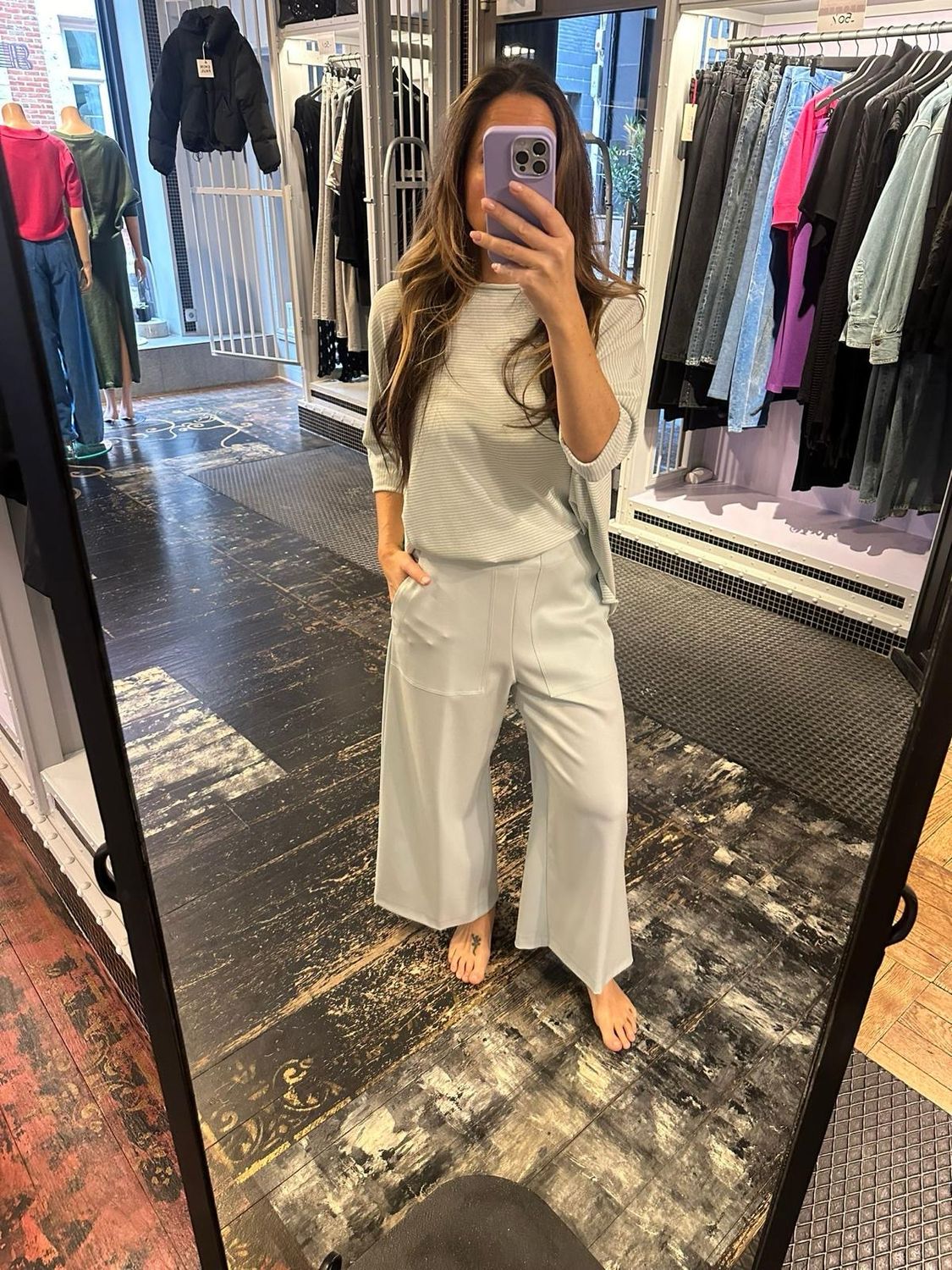 LIVIANA CONTI broek mint groen