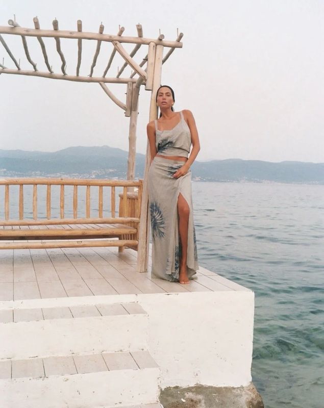 RABENS SALONER Willis skirt Ocean