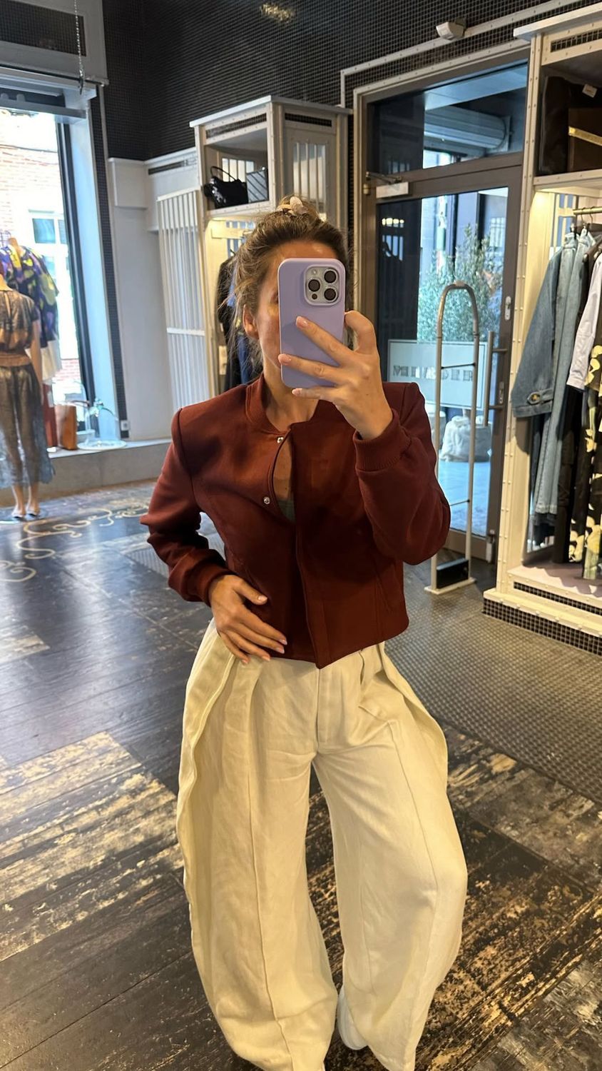 Co’Couture burgundy Boston jacket