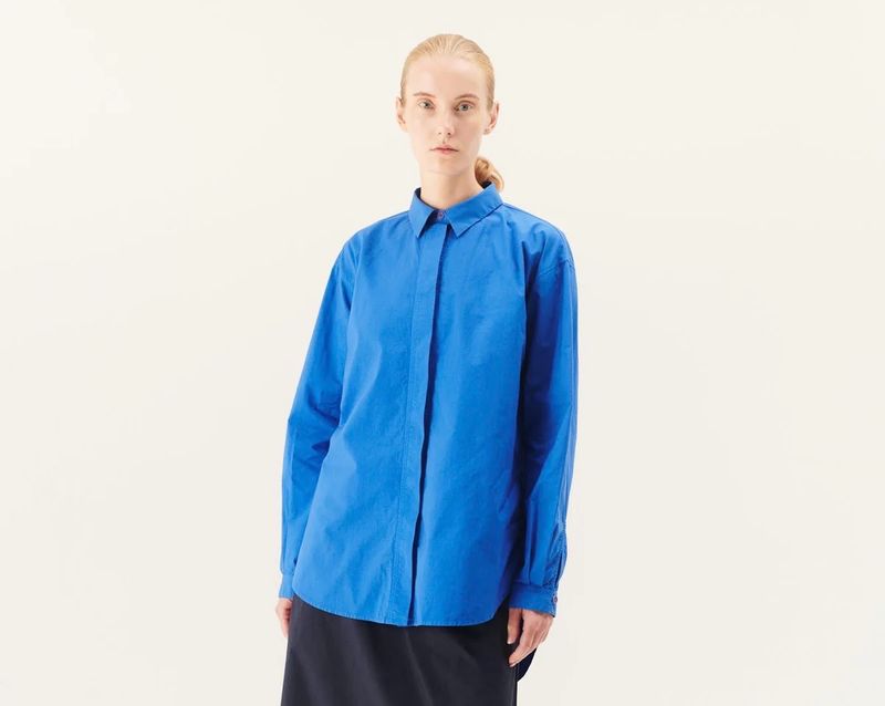 Rue de Tokyo Shelby chemise Lapis bleu