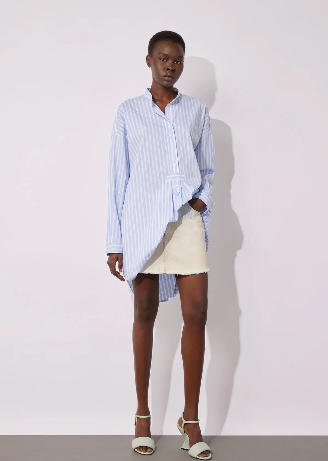 SEMICOUTURE bleach mini-skirt