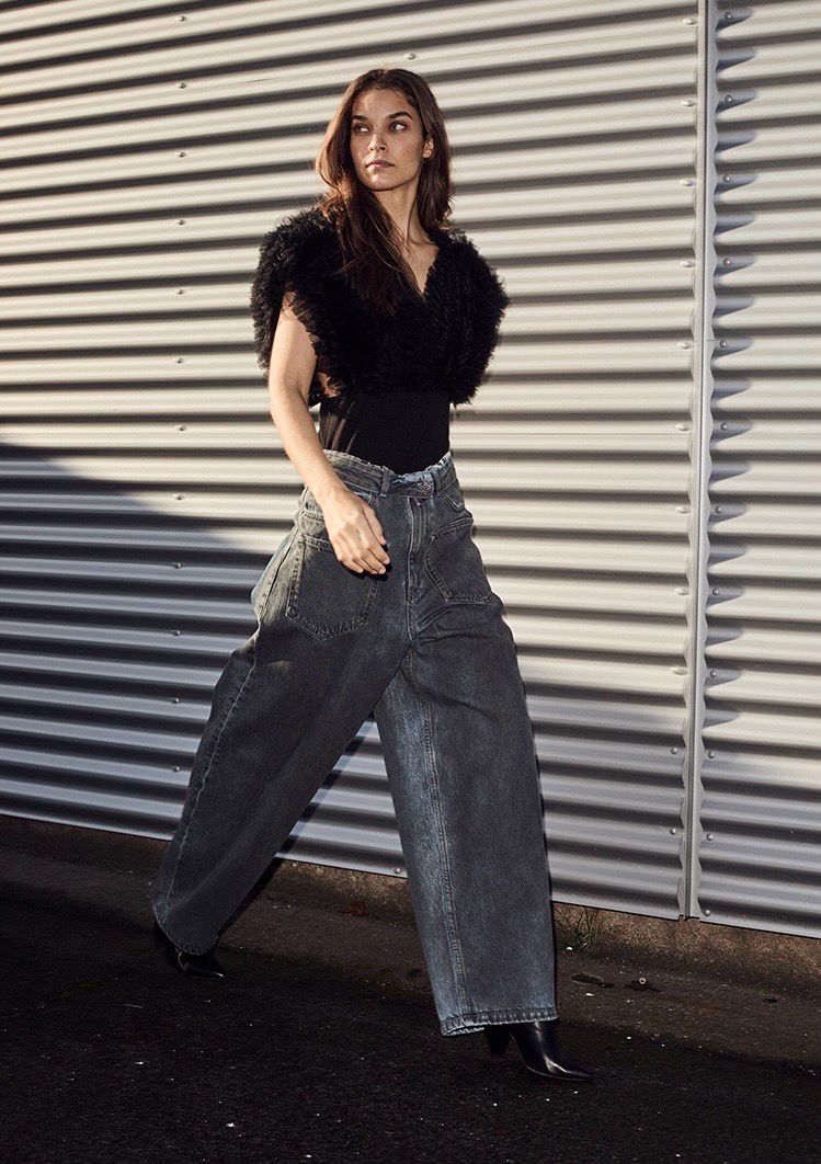Haute l’amitié Flip waist pocket jean