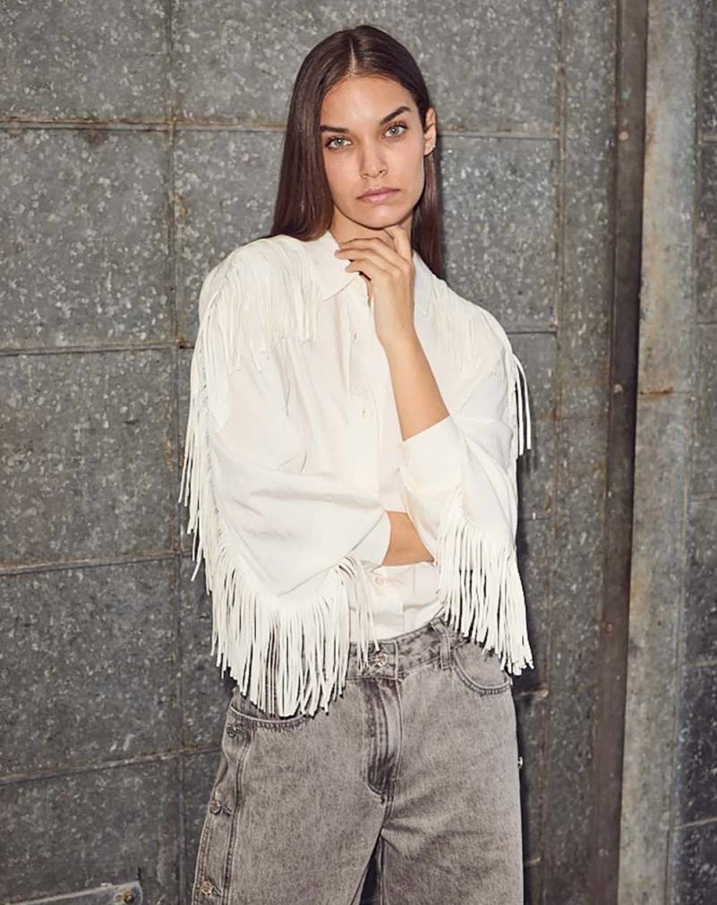 Haute L’amitié fringe blouse
