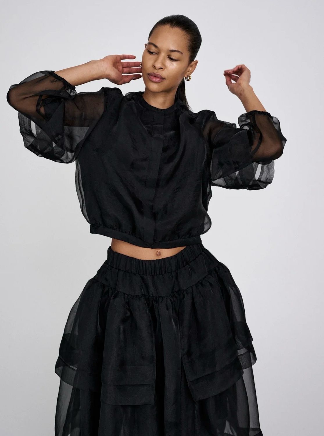 RABENS SALONER Organza skirt