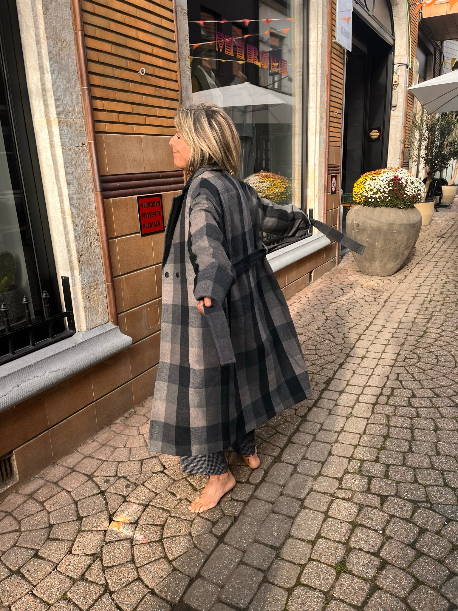 EMIN + PAUL Charcoal double wool coat