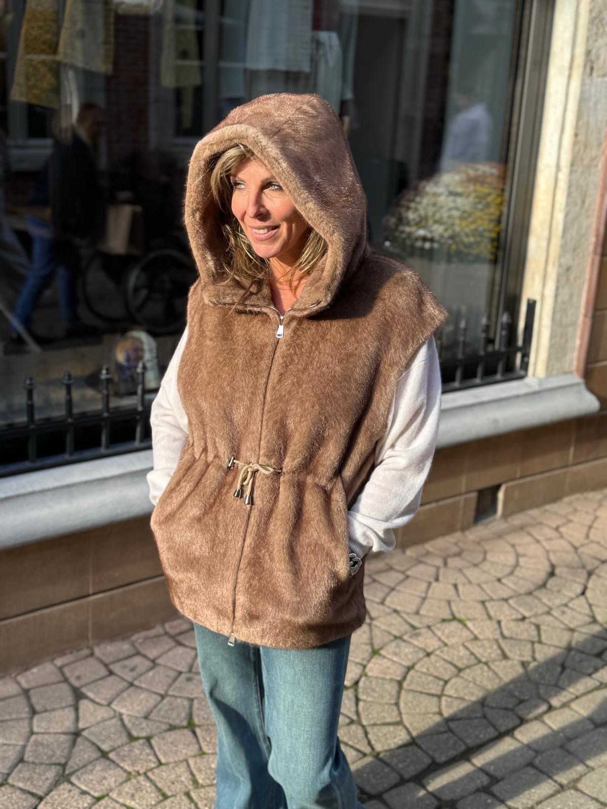 Betta Corradi faux fur vest