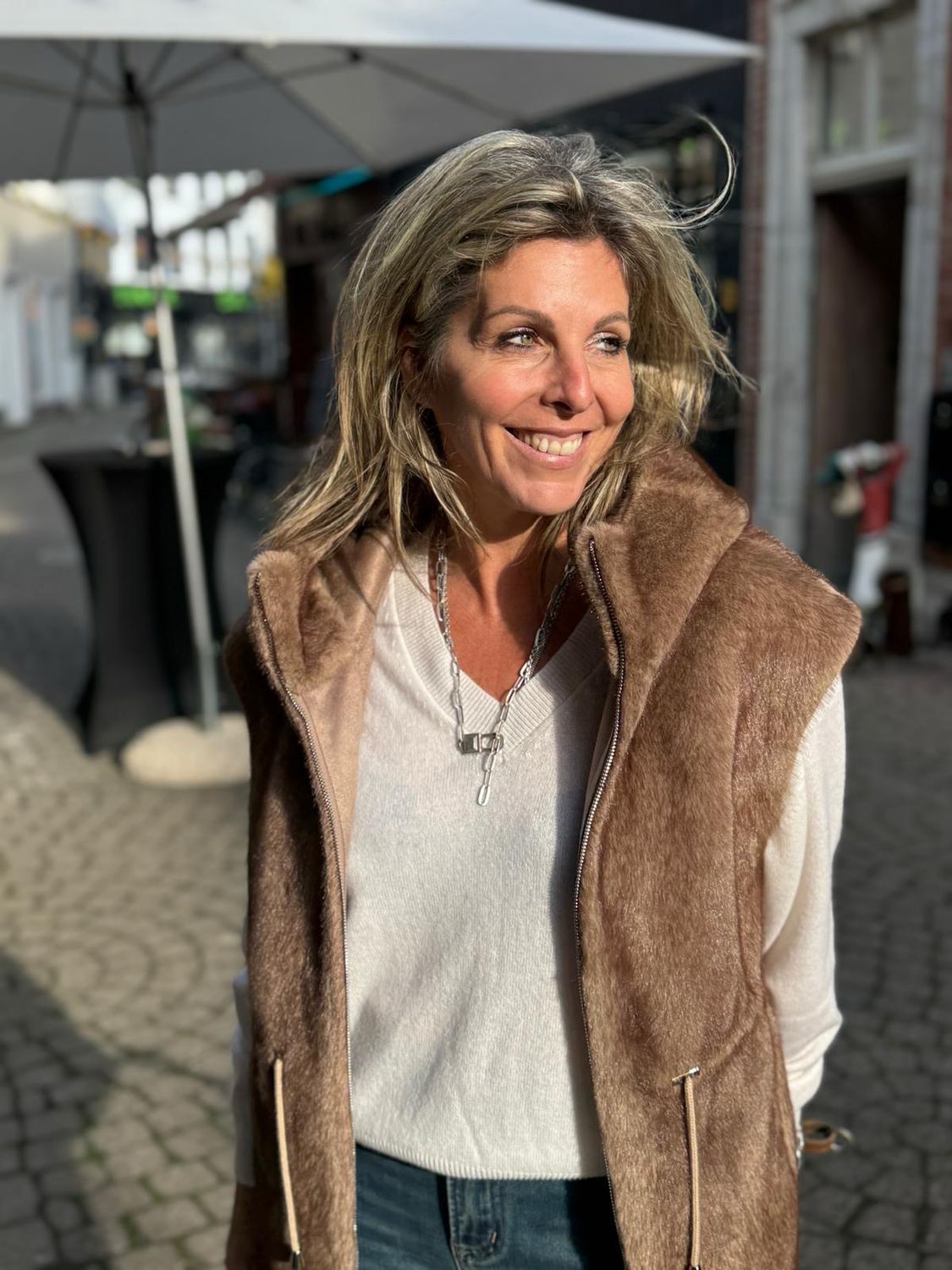 Betta Corradi faux fur veste