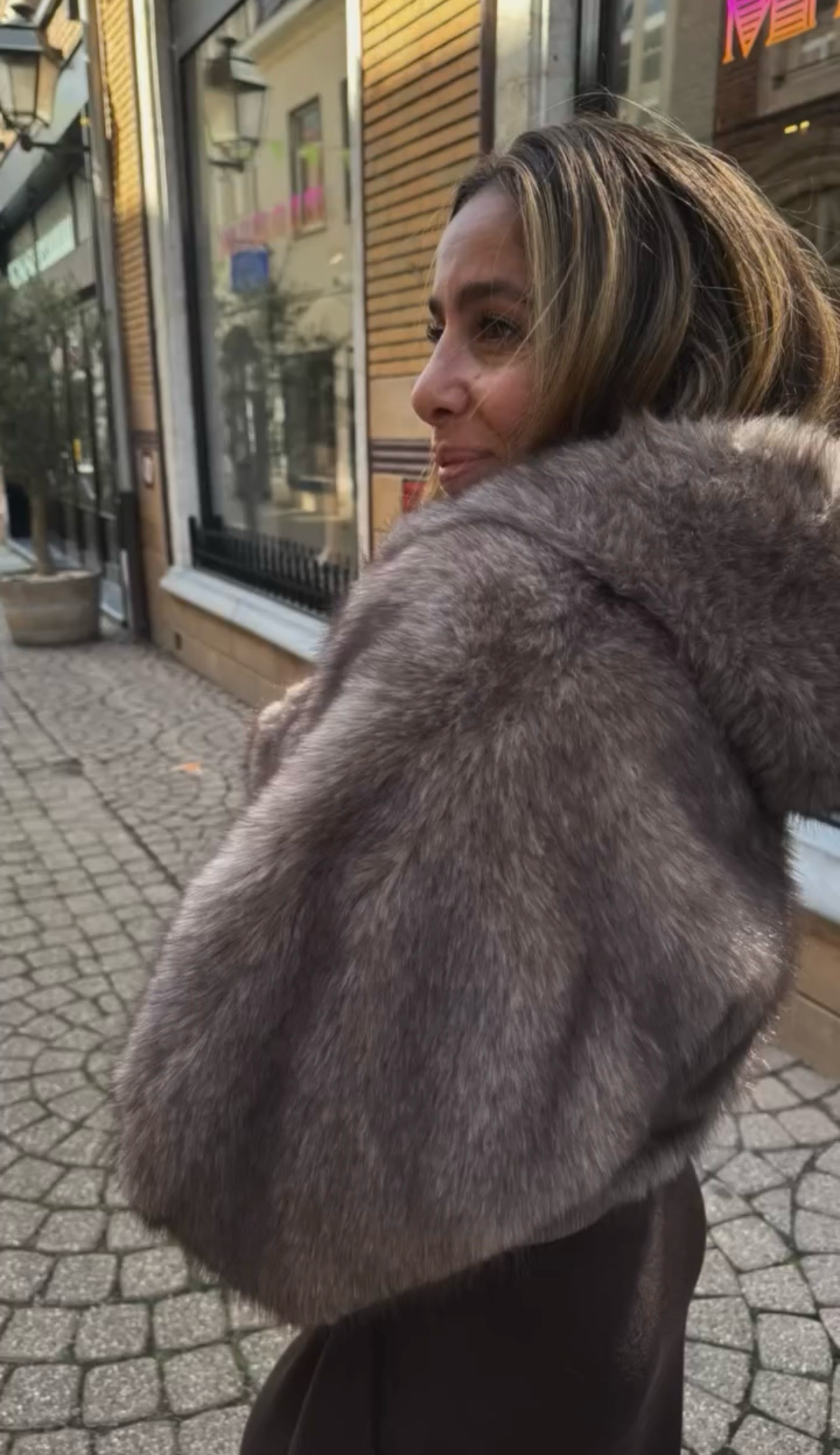 Betta Corradi faux fur jasje