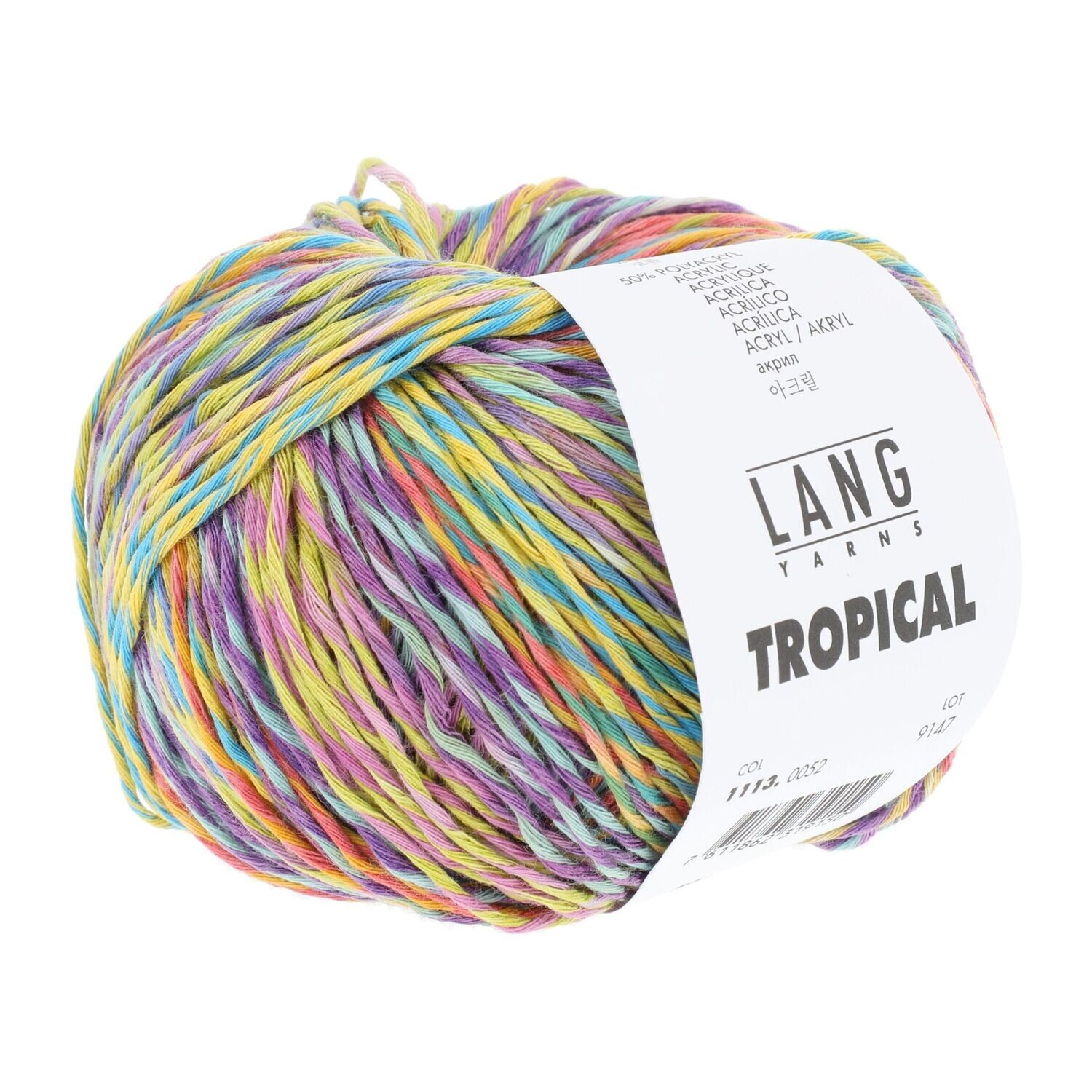 Tropical, Farbe: 0052 Gelb/Türkis - Orange/Pink
