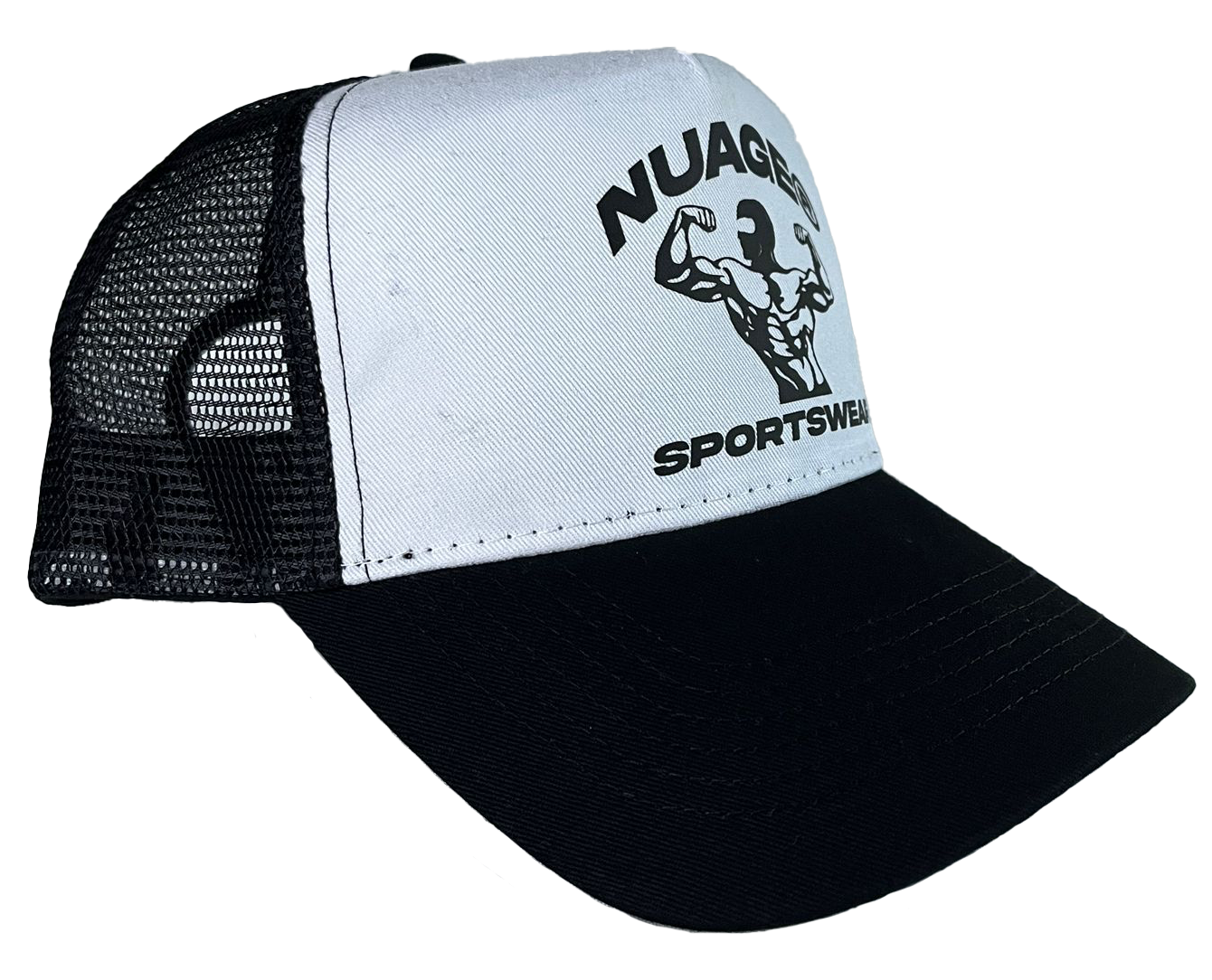 NUAGE SPORTSWEAR BLACK & WHITE MUSCLE CAP