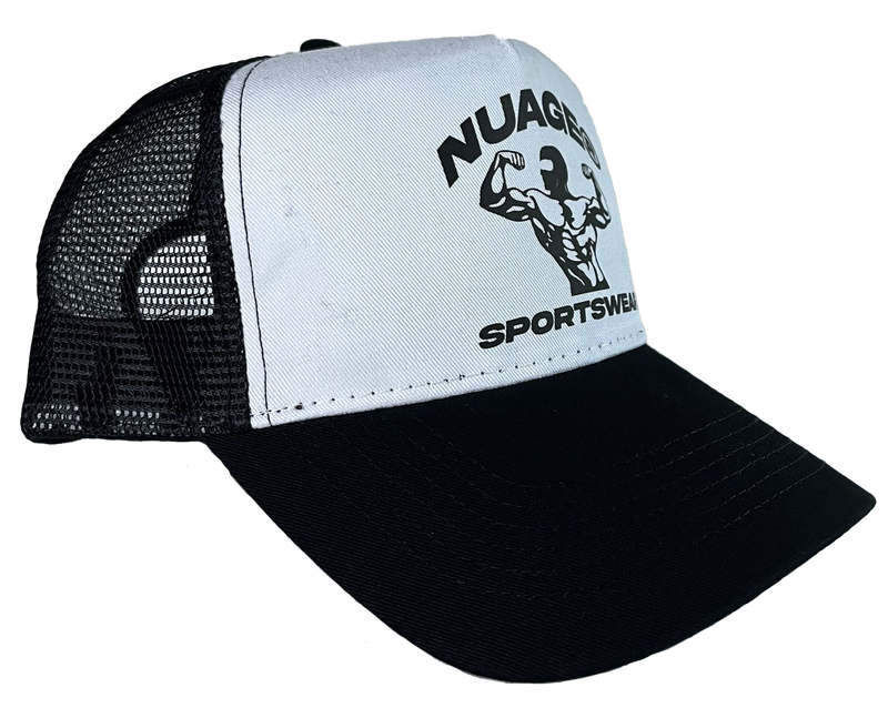 NUAGE SPORTSWEAR BLACK & WHITE MUSCLE CAP
