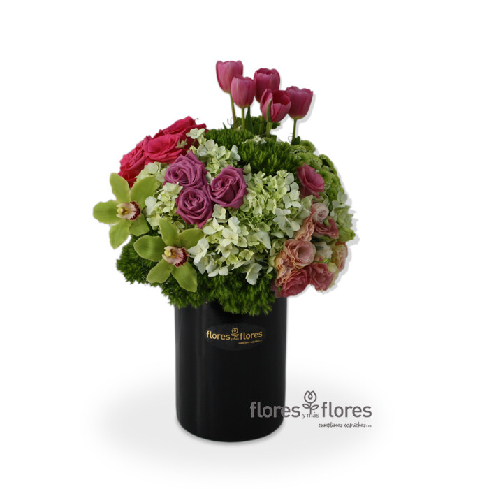 Arreglo Floral Orquídeas, Tulipanes y Rosas | LOVELY Arreglo Floral Orquídeas, Tulipanes y Rosas | LOVELY