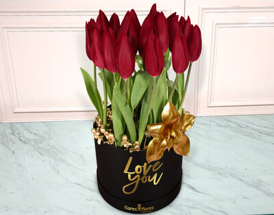 Bouquet Tulipanes y Orquidea Oro |  YOURS