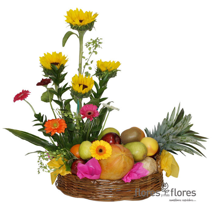 Canasto de Flores con Frutas | DELICIOSO Canasto de Flores con Frutas | DELICIOSO