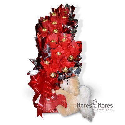 ARDIENTE | Arreglo de Chocolates y Peluche ARDIENTE | Arreglo de Chocolates y Peluche