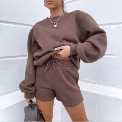 Comfy Sweater and Shorts Leisure Set