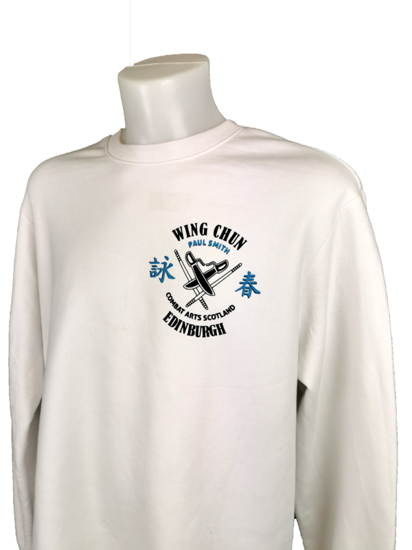 Sweatshirt - 2 Colour Combat Arts Scotland - White - Wing Chun