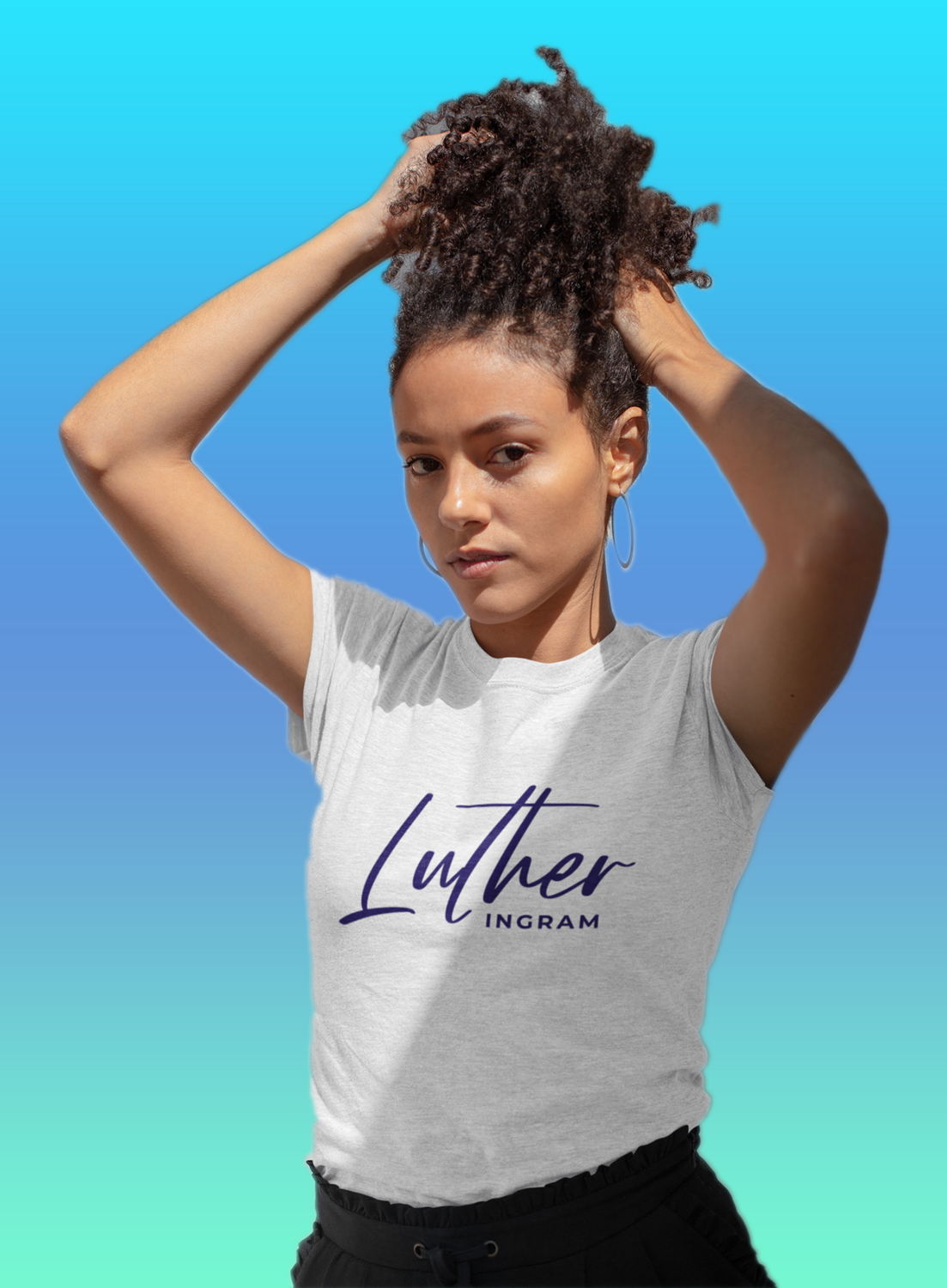 Ladies T.shirt - Luther Ingram Script Text