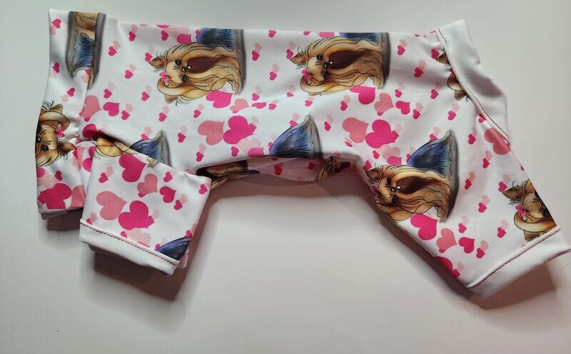 Pyjamas satine york cœur rose