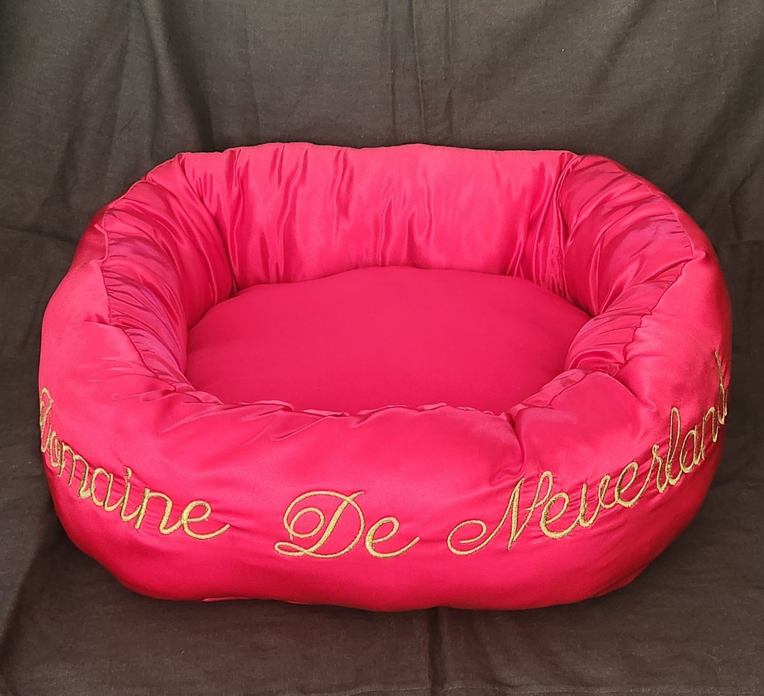 Panier satine rouge
