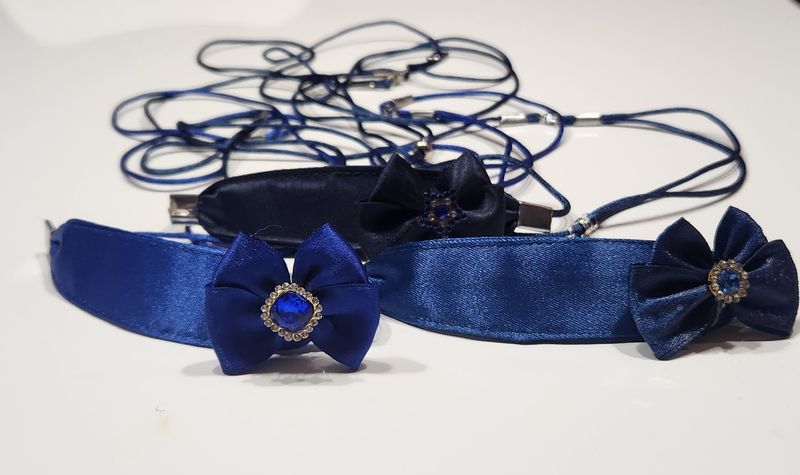 Ensemble laisse et noeud  blue trois différents couleur