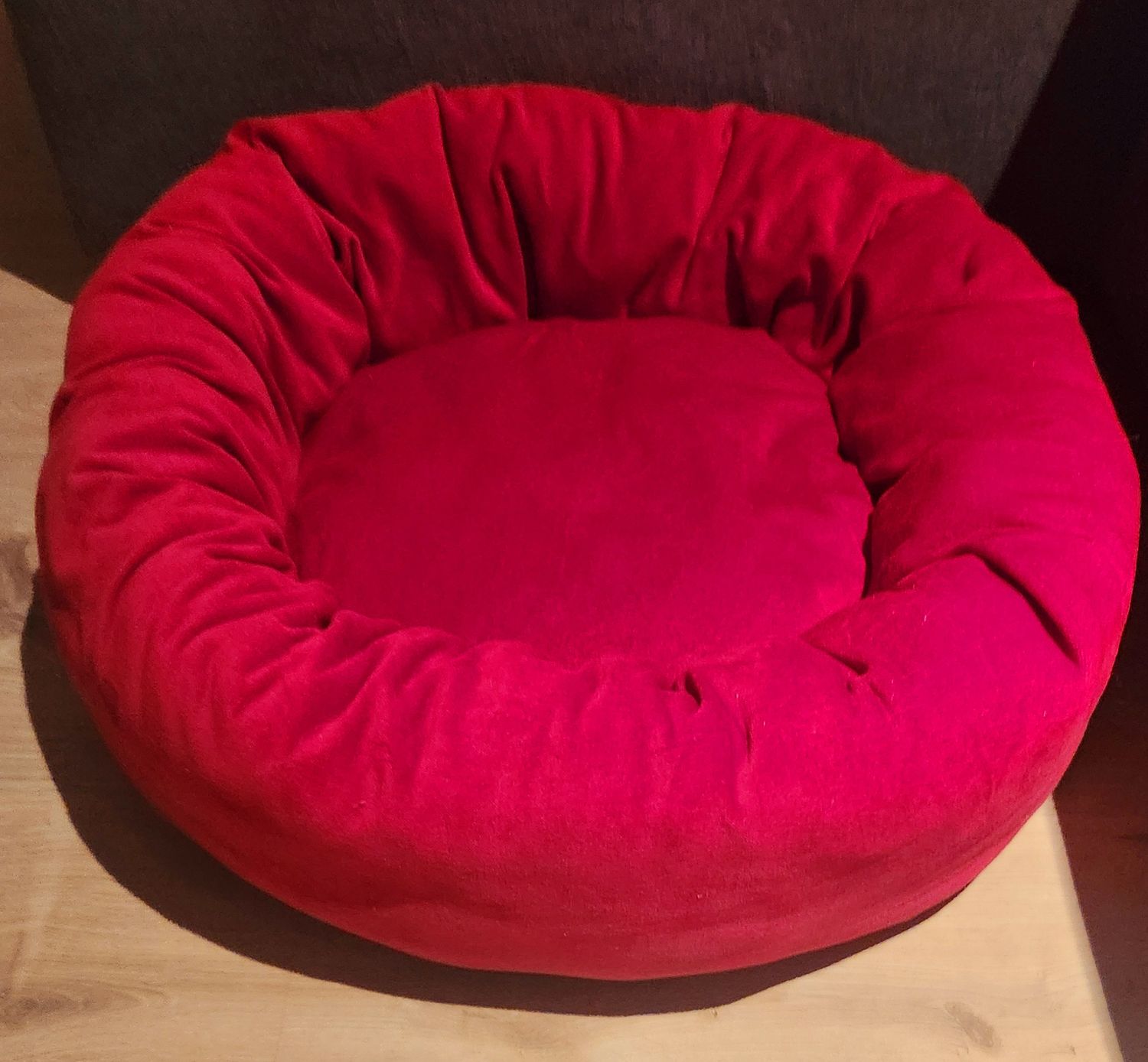 Panier en velours Rouge