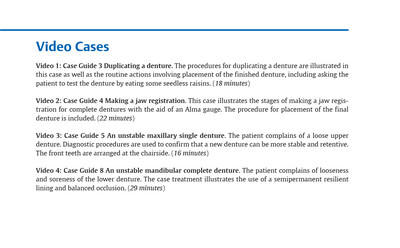 Case Guides to Complete and Partial Denture Prosthodontics