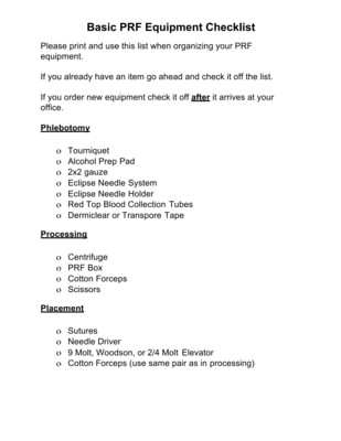 PRF course