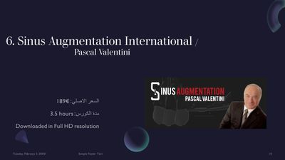 Sinus Augmentation Pascal Valentini