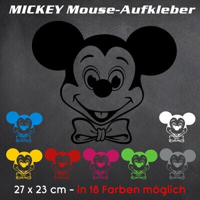 27x23cm Mickey Mouse Aufkleber - diverse Farben möglich