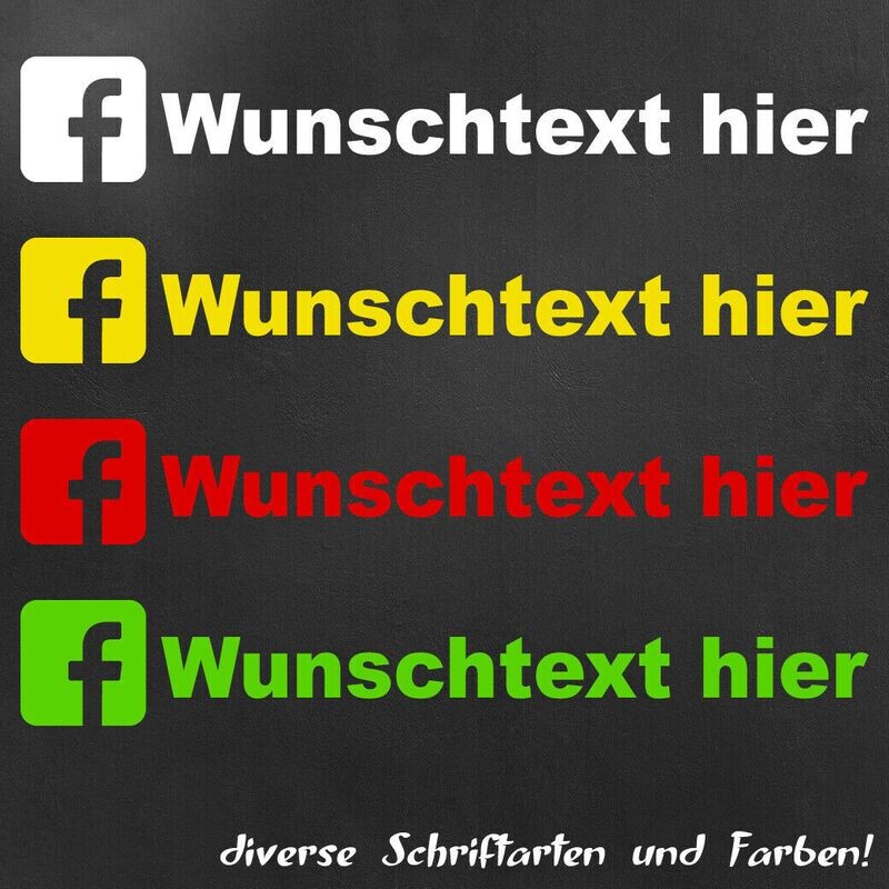 WUNSCHTEXT Aufkleber diverse Schriftart und Farbe 👉 Breite: 60cm