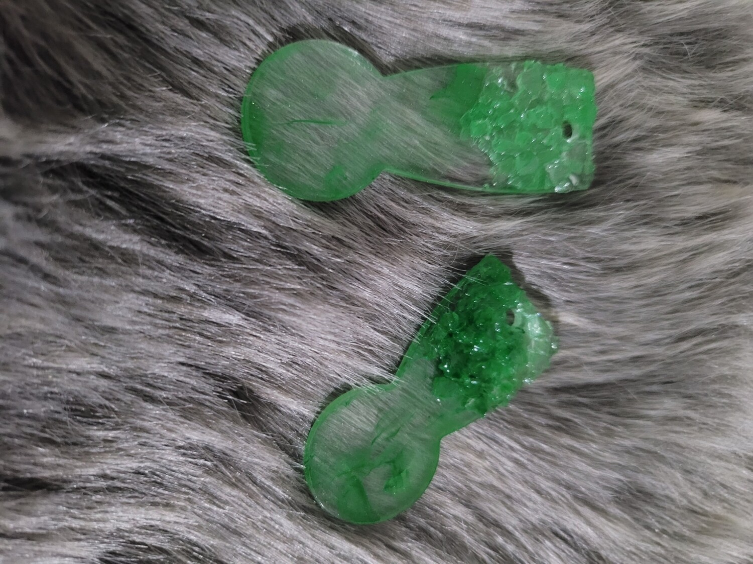 "Crystal" Einkaufswagenchip Grün/Klar