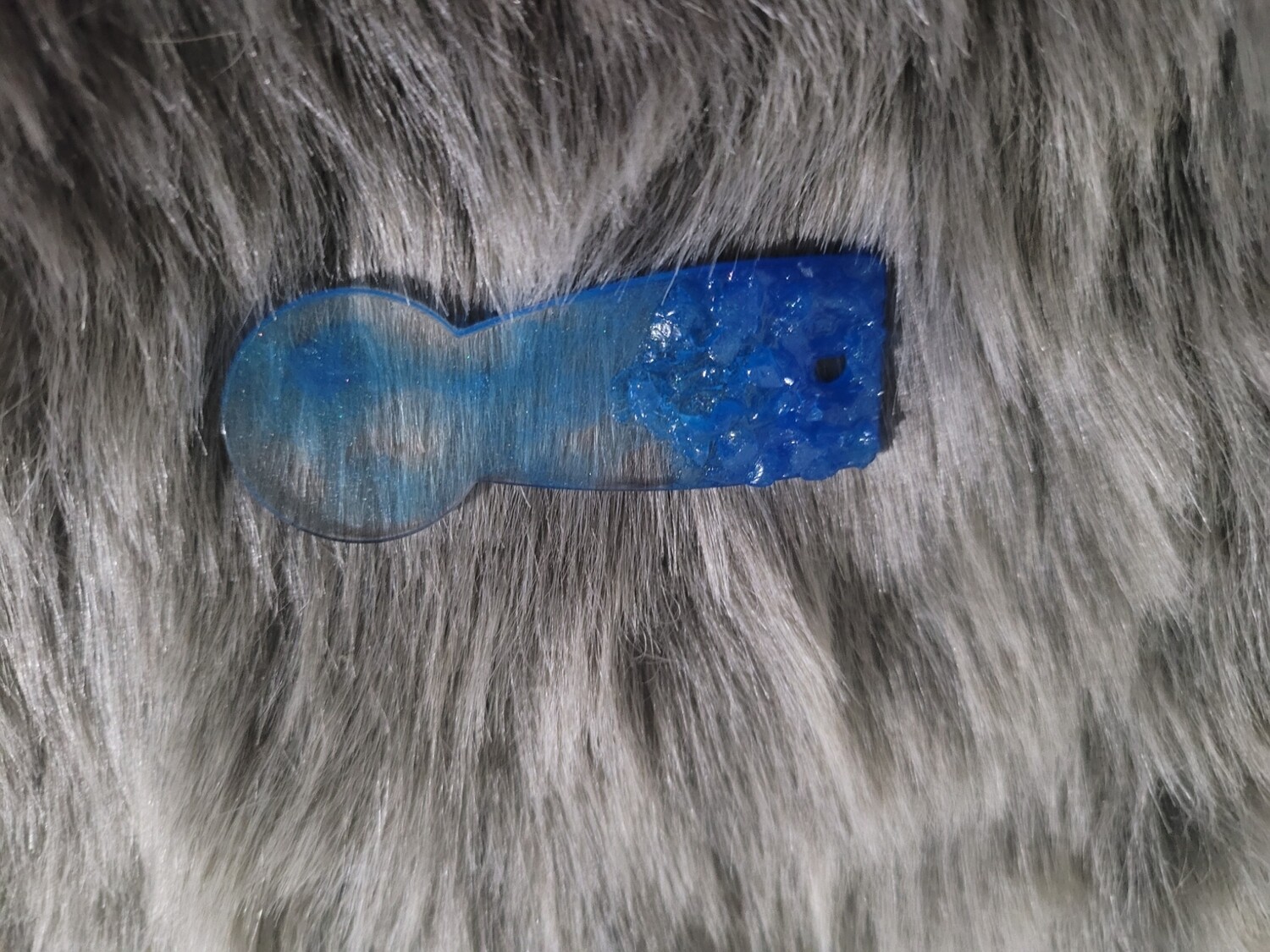 "Crystal" Einkaufswagenchip Blau/Klar