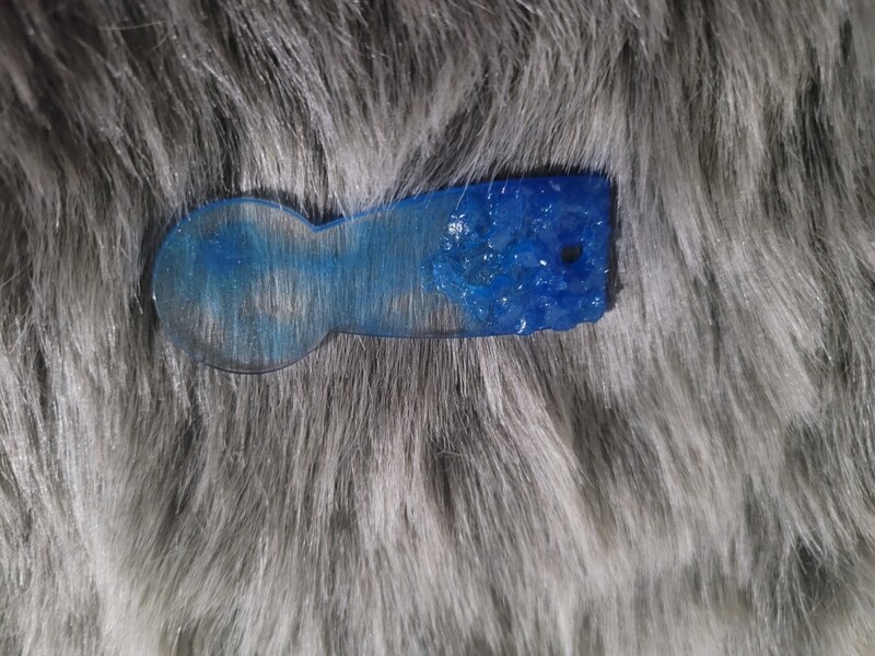 "Crystal" Einkaufswagenchip Blau/Klar