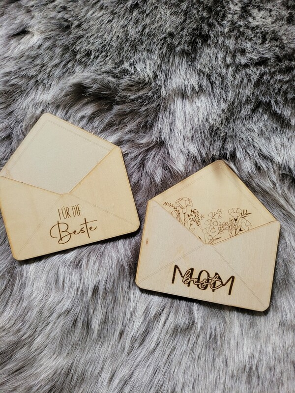 Geschenkkartenhalter aus Holz