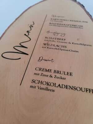 Menükarte aus Holz